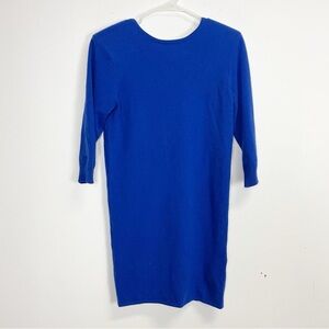 FRAME Sweater Dress Womens Small Ultramarine Blue Cashmere NWT